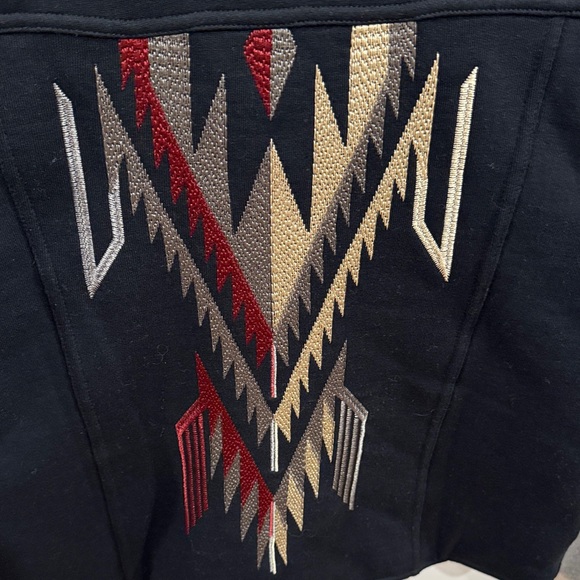 Ariat Black Jacket with Gray Sleeves and Embroidery - Picture 3 of 10